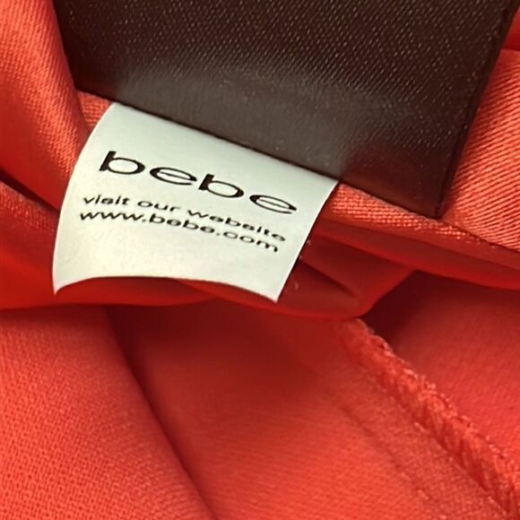 bebe Coral Sleeveless Scalloped Detail Flare Dress w/ High Neck & Pleats- Size 4 - Picture 16 of 16